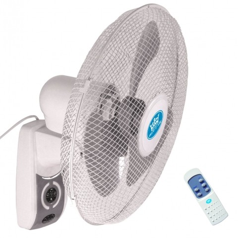 Prem-I-Air 16 Inch Oscillating Wall Fan with Remote Control and Timer